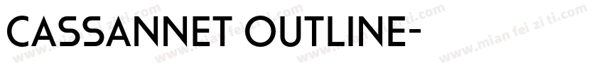 Cassannet Outline字体转换